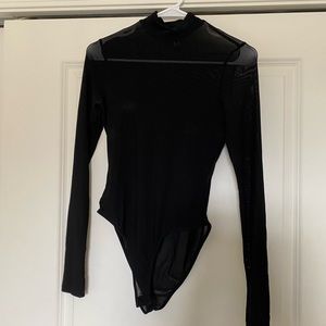 Sheer black body suit